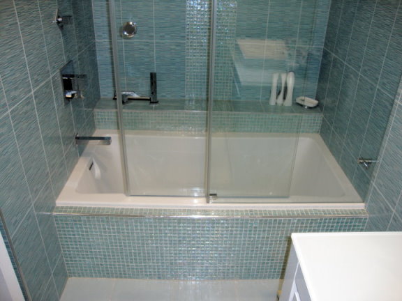 Aqua marine Bathroom remodel