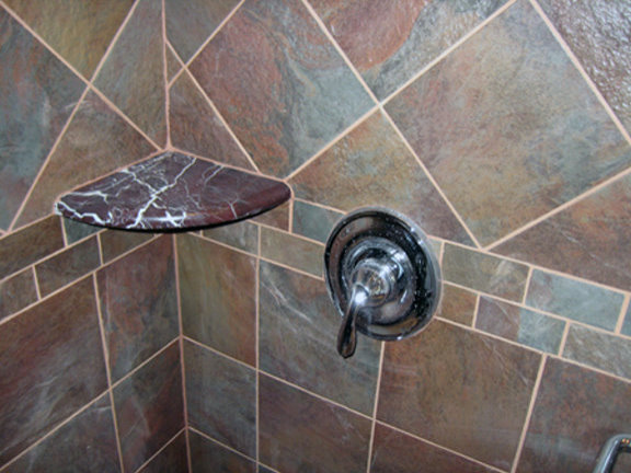 earth tone galore bathroom