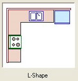 L shaped kitchen layout